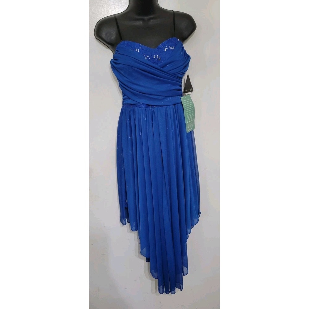 City Triangles Blue Embellished Dress Size 7 Prom Whimsical Fairy - Picture 2 of 16